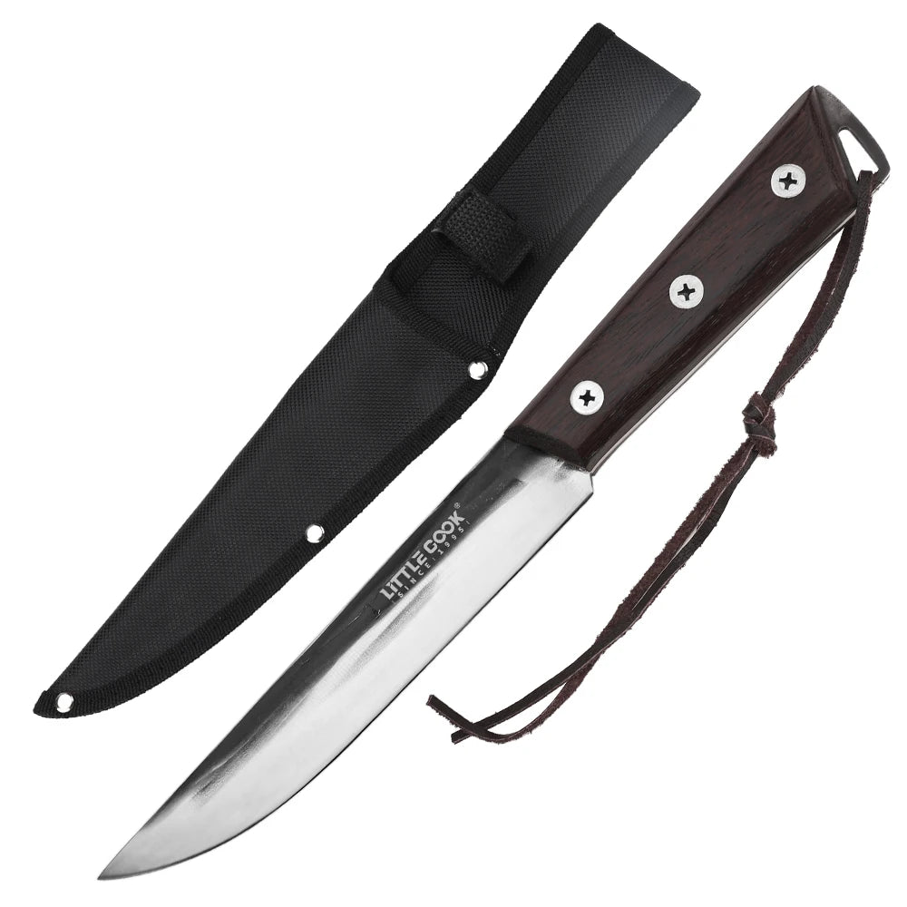 7 Inch Little Cook Hand Forged Boning Knife 4Cr13 Steel Blade with Wood Handle Super Sharp Edge for Deboning and Cutting Meat