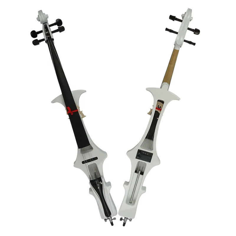 Sinomusik  4/4 White Color Electric Cello Musical Instrument Cheap Price Made in China with Bag and Bow Custom logo