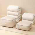 Twill Fabric Wardrobe Saving Space Compressible Clothes Storage Bags Organizer Bag for Bedding Comforter
