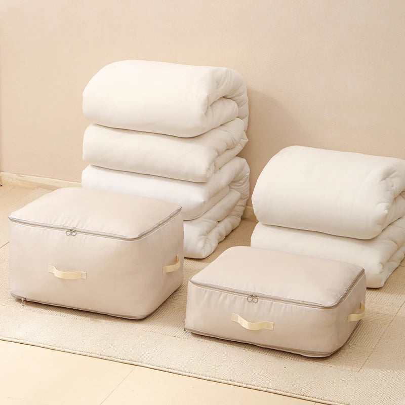 Twill Fabric Wardrobe Saving Space Compressible Clothes Storage Bags Organizer Bag for Bedding Comforter