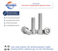 M2 M3 DIN912 Ss Bolt Titanium A2-70 Grade Allen Key Bolts M8 Thread Size 10mm Washer High Strength Bolts Socket Head Cap Screws