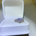 Silver 925 Original Brilliant Cut 1 Carat Diamond Test Past D Color Heart Moissanite Infinite Love Ring Women Gemstone Jewelry