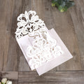 Ivory Laser Cut Hollow Lace Wedding Invitation Cards with Envelopes Kraft Invitation for Engagement Wedding Invite
