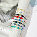 Handmade Bohemian Style Fashion Bracelet Adjustable Miyuki Bead Woven Eye Pattern Stylish Anniversary Bracelet Pour Les Amoureux