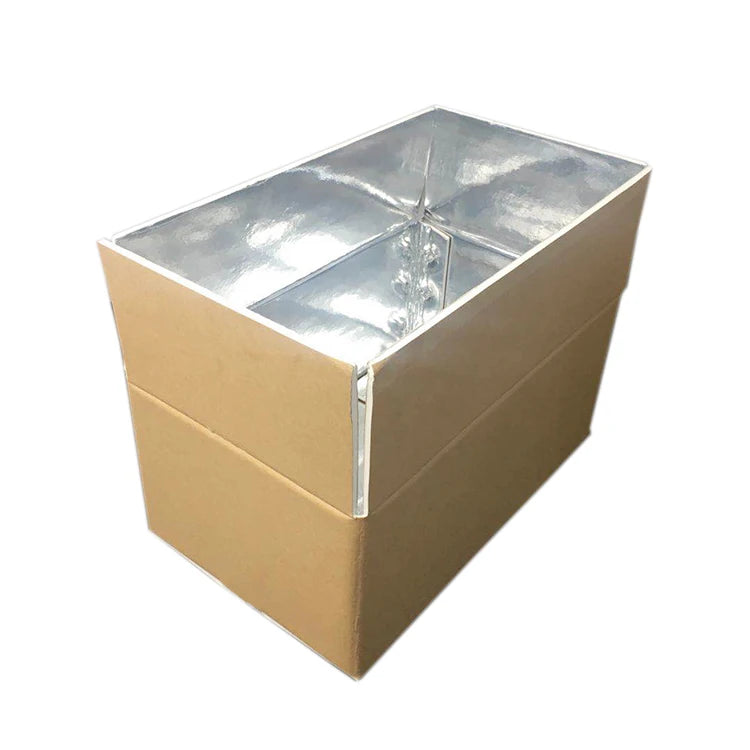 New Fresh Cold Chain Cowhide Aluminum Foil Thermal Insulation Carton Can Print LOGO Thermal Insulation Carton
