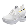 Women's Solid Colour Simple Thick Bottom Casual Shoes Soft Comfortable Women's Walking Shoes Lightweight Ladies Non-slip Running