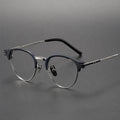 Yvan TO1200 2024 Vintage Retro Trendy Unisex Titanium Metal Optical Glasses Frame Solid Pattern Lightweight Daily Wear
