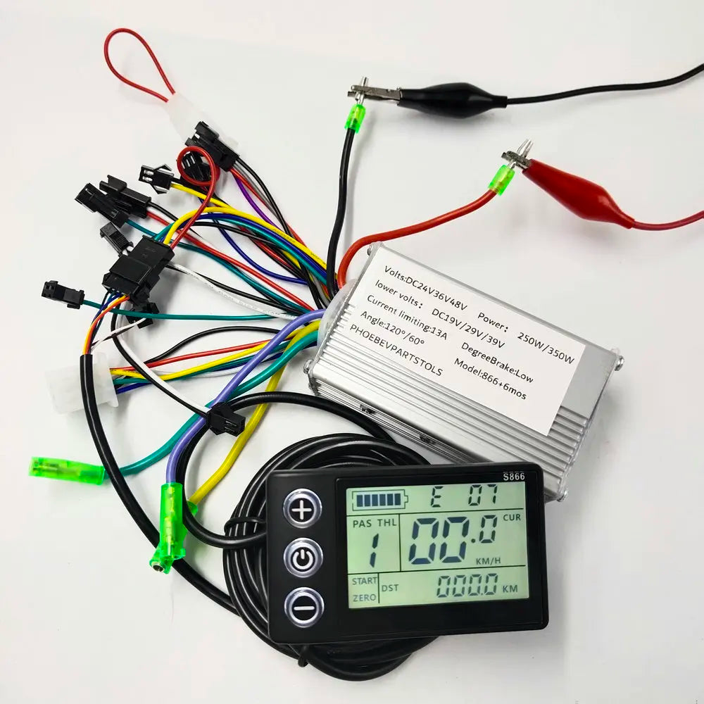 S866 Display+6 Mosfet Controller 24v36v48v 350w13A for ELECTRIC BICYCLE SCOOTER ATV CONVERSION FOLDING BIKE ACCESSORY PARTS