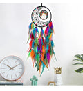 Handmade Tree of Life with Feathers Traditional Circular Net for Wall Hanging Decoration Dream Catcher