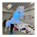 Walking Inflatable Light Unicorn Costume with Built-In Fan and 210D Oxford Cloth for Carnival Parade Performance