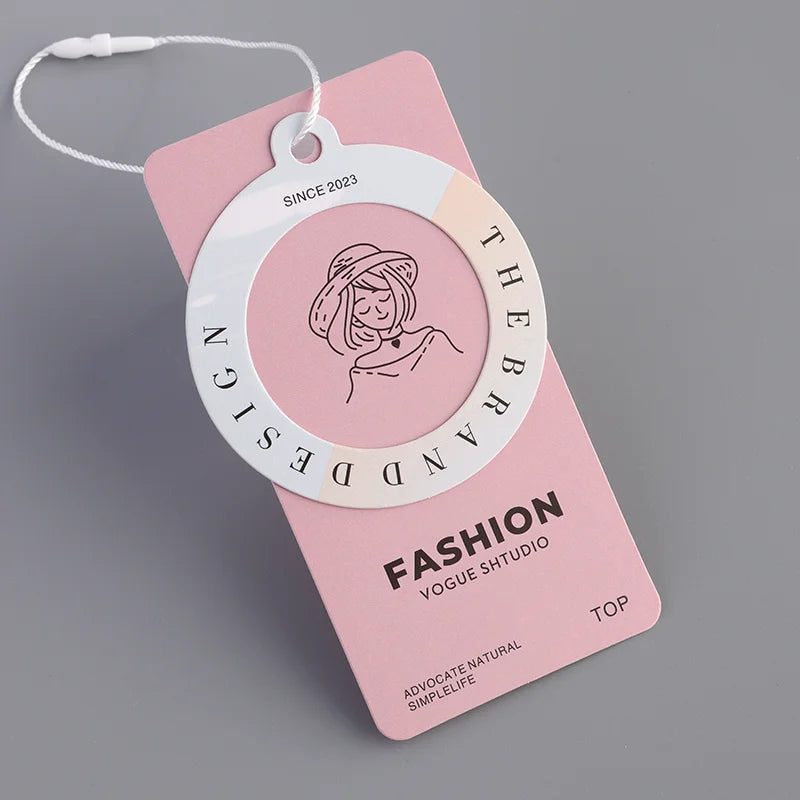 Customizable Paper Sewing Folded Clothes Tags for Bags Shoes & Garments-Custom Hang Tags