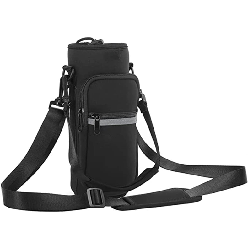Neoprene Insulated Waterproof Luxury Sleeve Water Bottle Sling Bag Casual Fitness Gym Sport Carrier Handle Straw Letter Pattern
