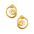 Creative Geometric Punk Style Women's Party Earrings Earring Wire Exaggerated Spiral Shaped Gold Plated Stainless Steel