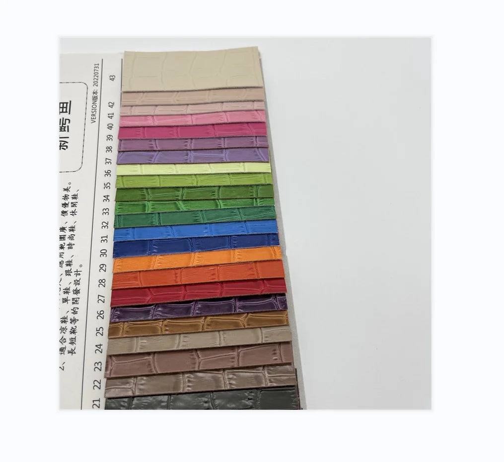 New Crocodile Holographic Bright PU Leather Fabric 54" Width Decorative Bag Material Waterproof Dimensional
