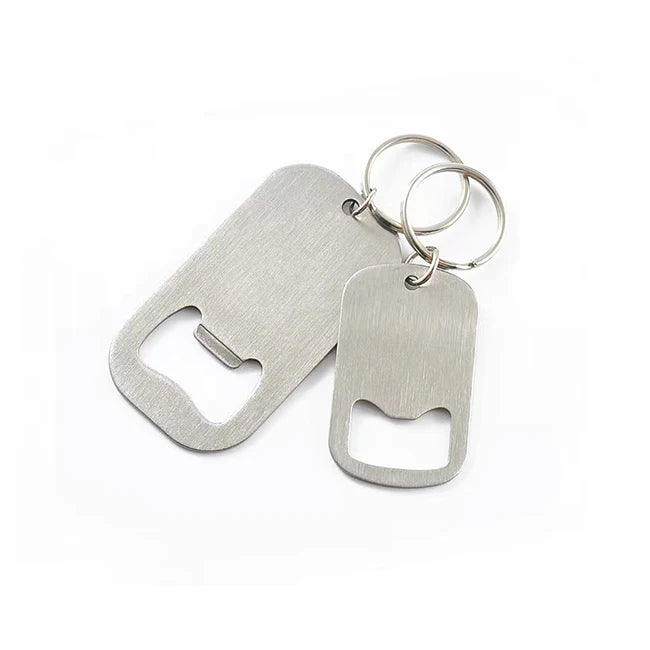 Metal Crafts Customized logo Stainless Steel Metal Flat bar Bottle Opener  Custom Bottle Opener Keychain