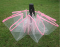 Automatic Open Close Folding 21inch clear Style Pink Edge PVC Umbrella