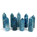 Wholesale Natural High Quality Crystal Beautiful Polished Blue Apatite  Point Crystal Tower for Decoration