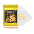 24k Gold Bead Bean for Buddhist Scriptures Thangkas Temples Ceramic Crafts Decoration