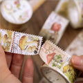 5M Wholesale Vintage Philatelic Tape Retro DIY Tape Vintage Decoration Scrapbooking Masking Adhesive Tape Stickers