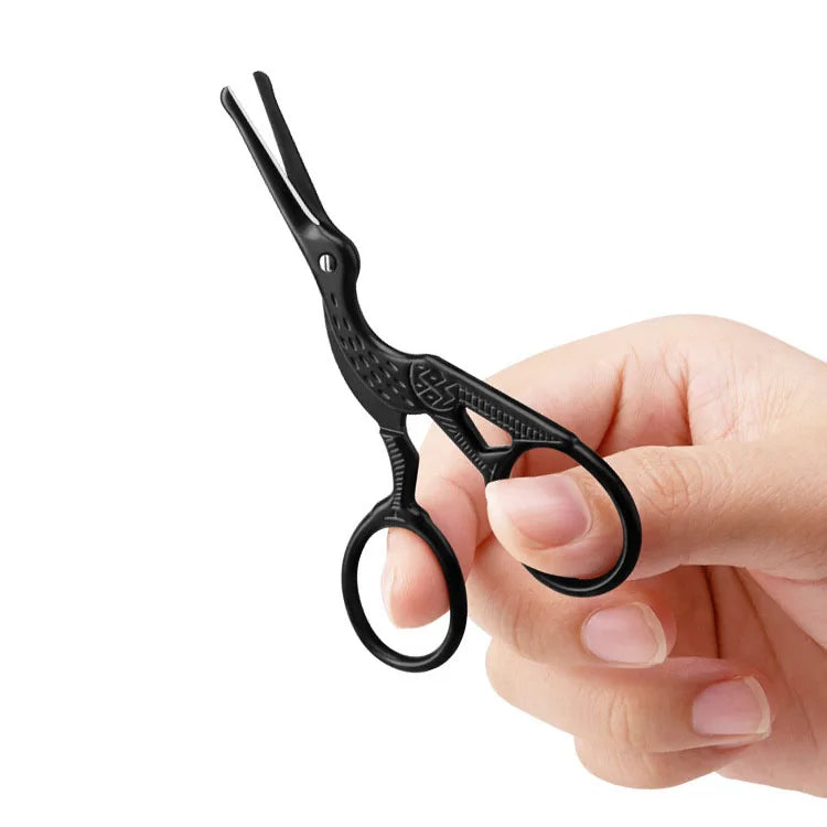 Professional Eyebrow Beauty Scissors Sharp Precision Stainless Steel Eyebrow Scissors Nose Hair Trimmer