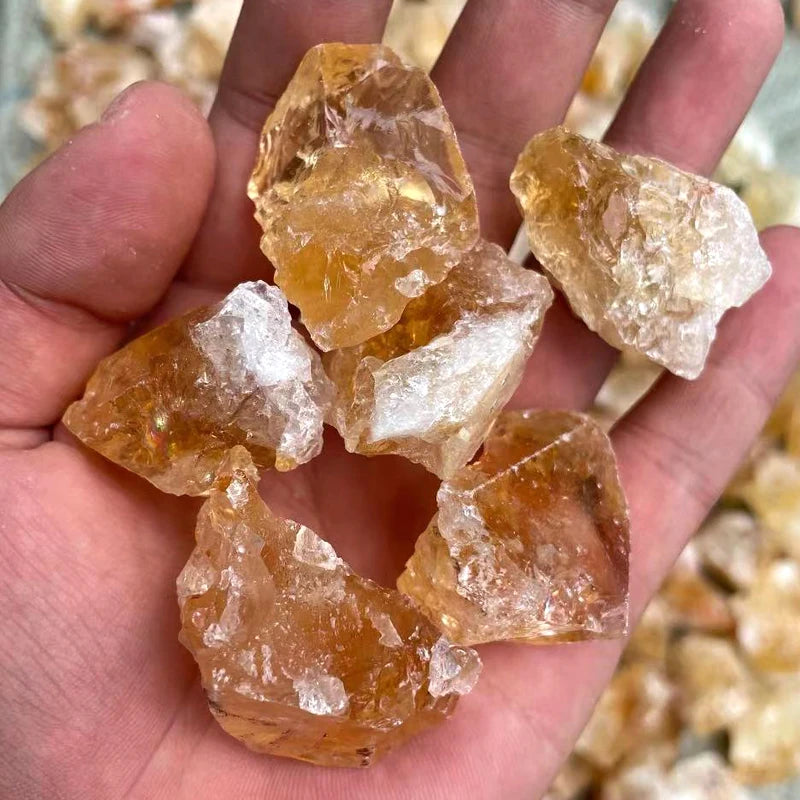 Wholesale Natural Rough Brazil Citrine Rough Stones Yellow Rough Crystals Raw Crystal