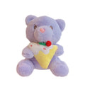 12CM Cartoon Cute Cake Bear Plush Keychain Toys Pendant Kawaii Bear Keychain Valentines Day Stuffed Animals Wedding Decor Dolls