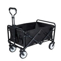 Outdoor Garden 4 Wheels Utility Beach Trolley Camping Folding Wagon Cart with Rubber Wheels