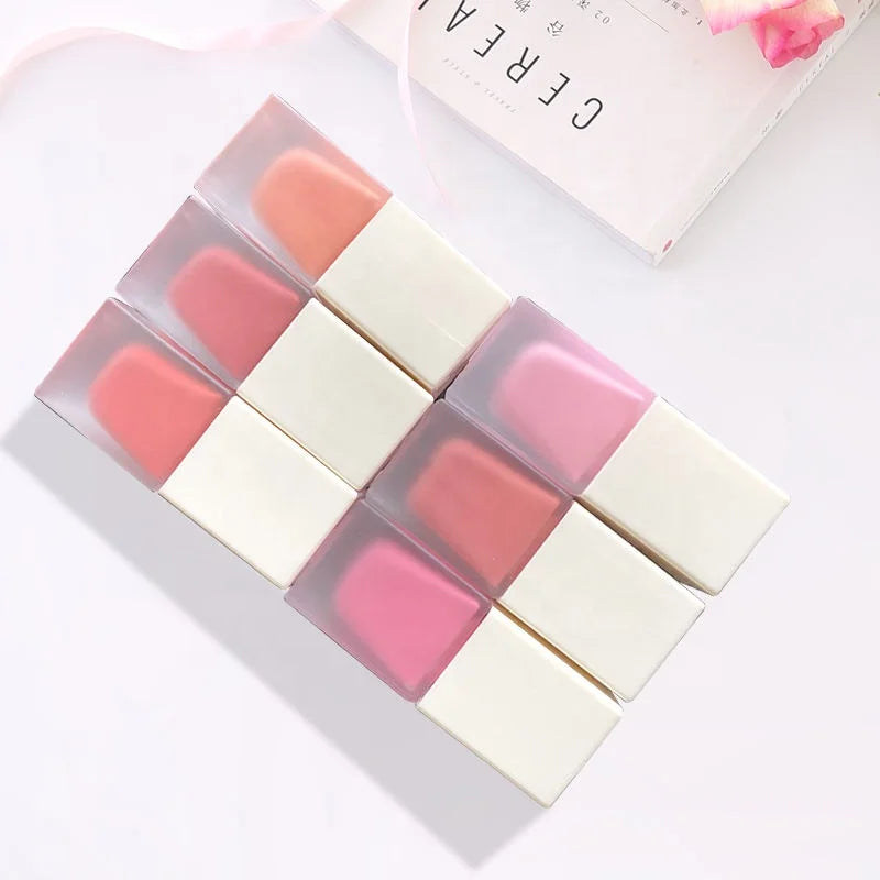 SENKA OEM Custom LOGO Professional Smooth Blush Individual 6 Colors Cream Blush Makeup Liquid Blush