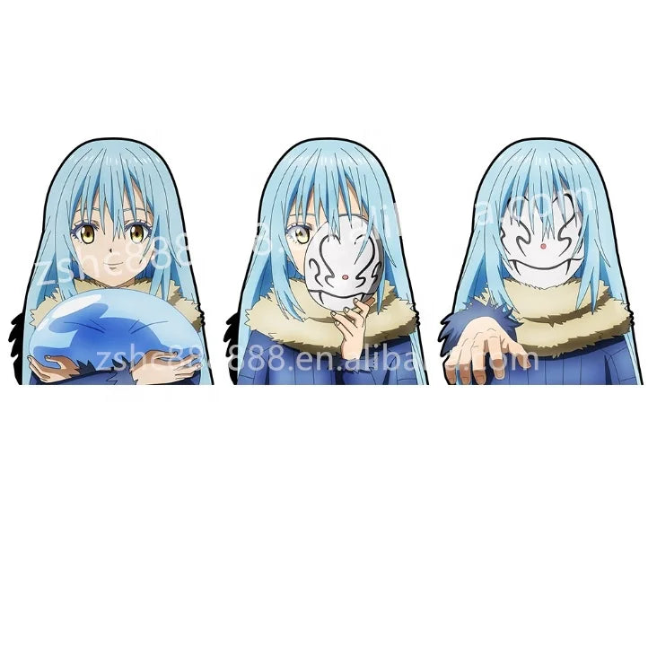 Rimuru Tempest 3D Motion Sticker Time I Got Reincarnated Slime Anime Eco-friendly Waterproof UV Printed Decals for Cars Laptop