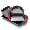 Custom 2/4/6/8/10 Inch Metal Bakeware Muffin Pan with Silicone Handles DIY Baking Tray for Cake Loaf Other Baked Goods