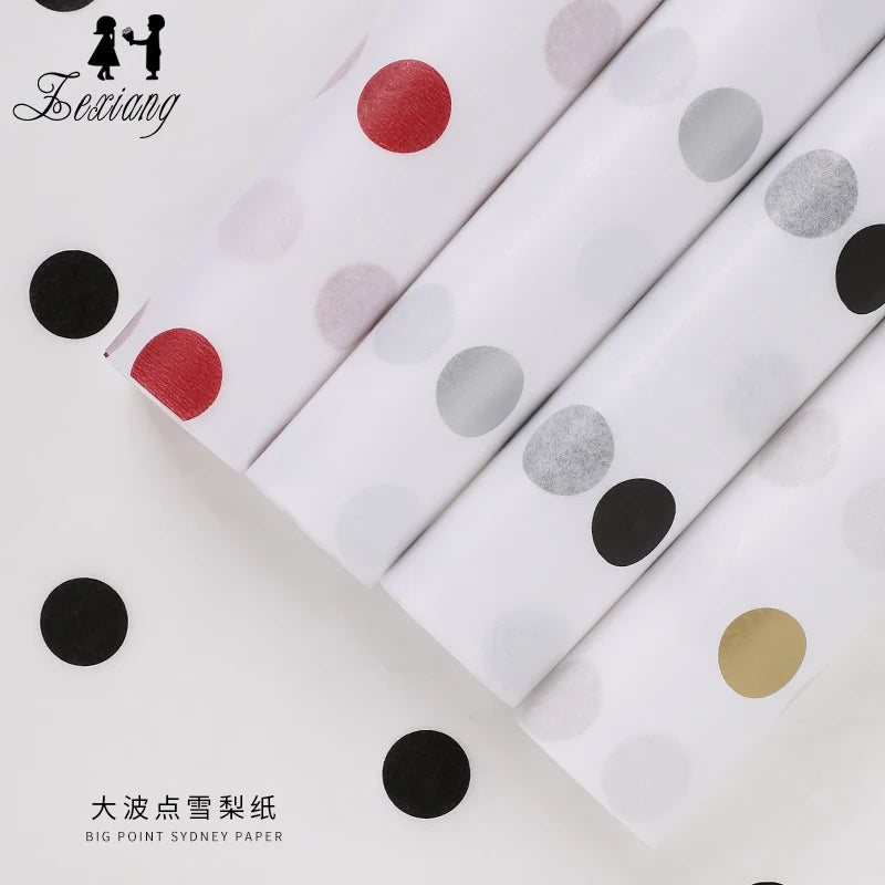 Zexwrap Waterproof Polka Dot Sydney Paper for Valentine's Day Bouquet Lining Paper Flower Wrapping Paper