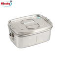 Nicety LeakProof Light Easy LunchBox for Adult Stainless Steel 2 Layer Food Containers with Handles Kid Lunch Box for School