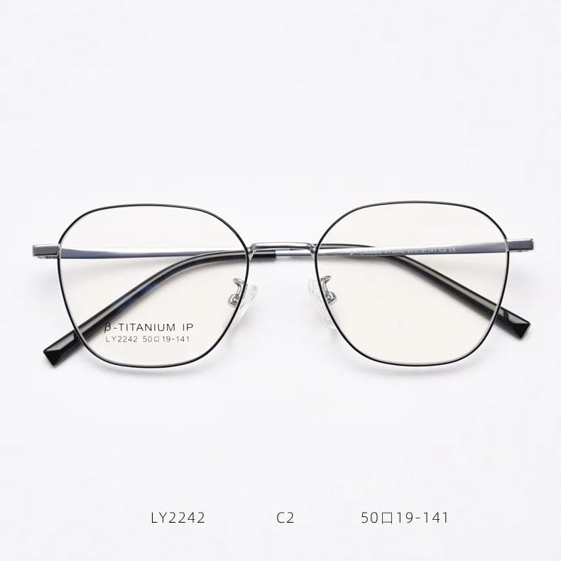 Vintage Titanium Eyeglasses Frame Men Round Myopia Prescription Glasses Women Retro Optical Luxury Brand Glasses Frame Eyewear