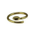 Craft Wolf Wholesale High Quality Simple Design Stainless Steel Spoon Shape Cluster Ring for Young Men Minimalist Steel Jewelry