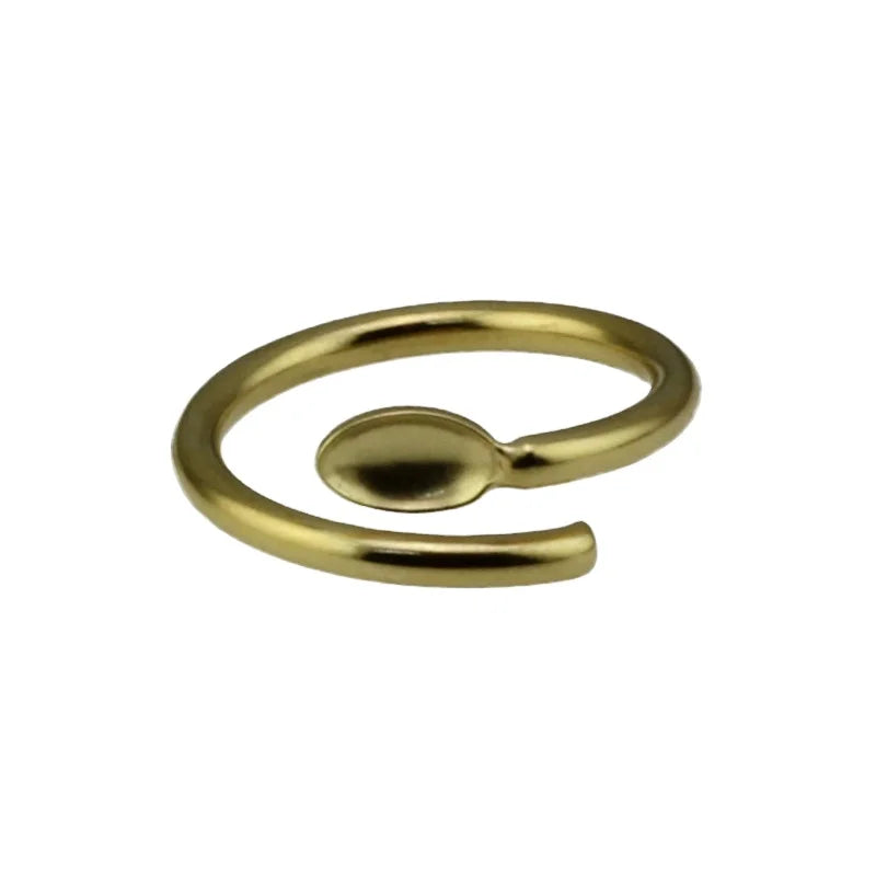 Craft Wolf Wholesale High Quality Simple Design Stainless Steel Spoon Shape Cluster Ring for Young Men Minimalist Steel Jewelry