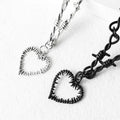 Small Wire Brambles Iron Unisex Choker Necklaces Barbed Wire Love Thorns Pendant Women Hip Hop Punk Gothic Dark Style Chain Gift
