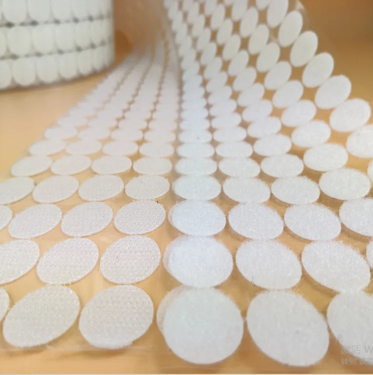 White Hook and Loop Dots Manufacturer Self-Adhesive Round Fastener Hook and Loop Dot