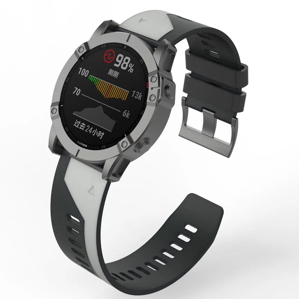 New Design Fenix 7 7X/5X/5Plus/6/6X Quick Release Watch Band 22mm 26mm Silicone Strap Bracelet Rubber Wrist Band