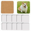 MDFSUB Modern Square 90x90mm Glossy White Eco-Friendly Sublimation MDF Coaster 3mm Thick Protective Film