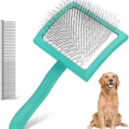 2024 Hot Selling Pet Grooming Brush Complimentary Comb: Say Goodbye to Shedding and Tangles for Pet Hair Brush