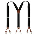 Factory Direct Price New Fashion Men's Braces 6 Clips Y Shape PU Leather Suspenders Steel Buckle 3.5cm Width Custom Brand OEM