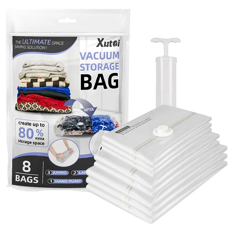 PA PE Material  Compression Bag Clothing Vacuum Storage Bag Set
