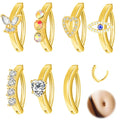 Gaby New Sale Stainless Steel Diamond Silver Plated Belly Button Ring Body Jewelry for Weddings Wholesale Piercing Jewelry