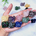 3cm New Arrival Bulk Mixed Quartz Nature Crystal Rose Quartz Snails Green Aventurine Carved for Sale