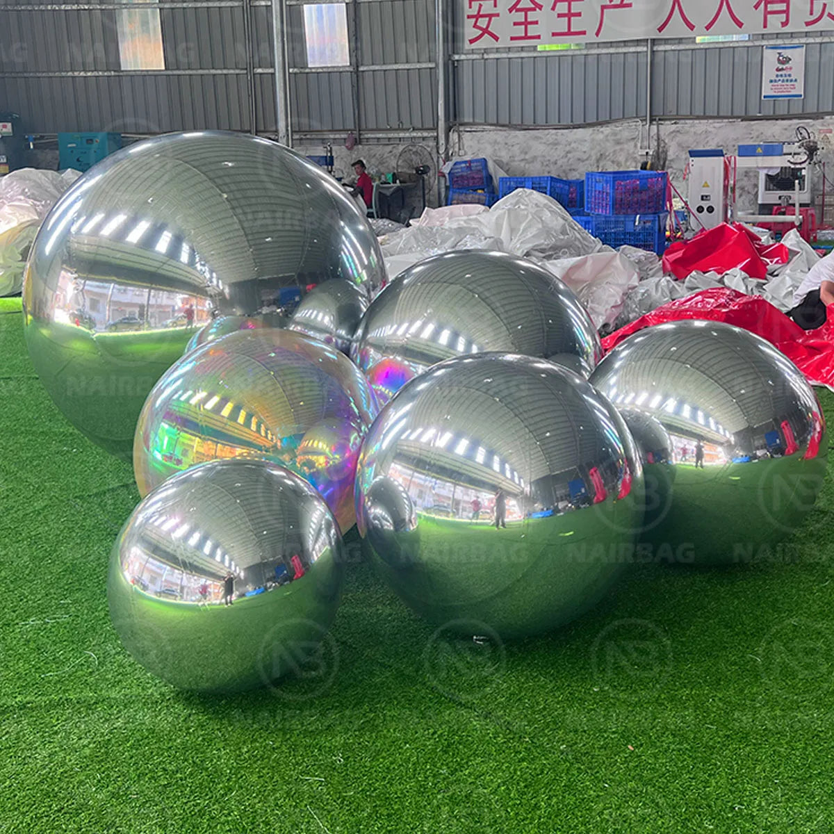 PVC Inflatable Mirror Sphere Balloons Mirror Balls Wedding Party Decoration Large Events Disco Inflatable Mirror Ball for Sale