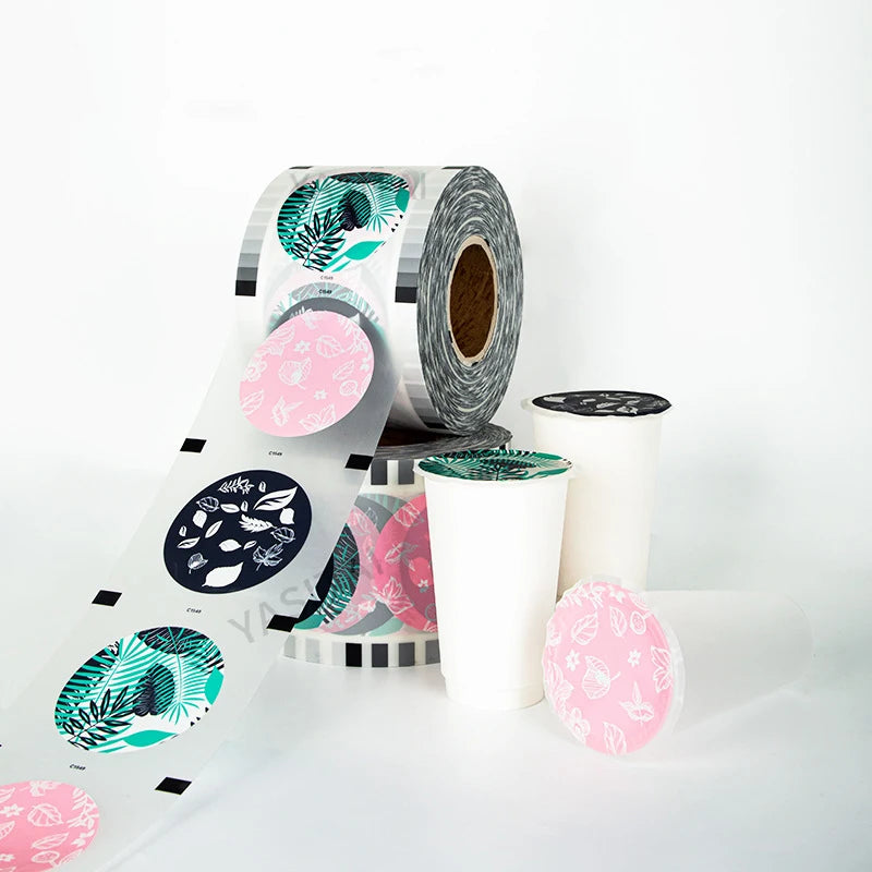 Plastic Film Roll for Cup CoverPe/pp Cup Sealing Film Roll for Bubble Tea/ Jelly