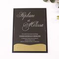 Custom LED Acrylic Cards with Engraving Text Design Fashionable LED Wedding Invitation Acrylic Cards with Envelope