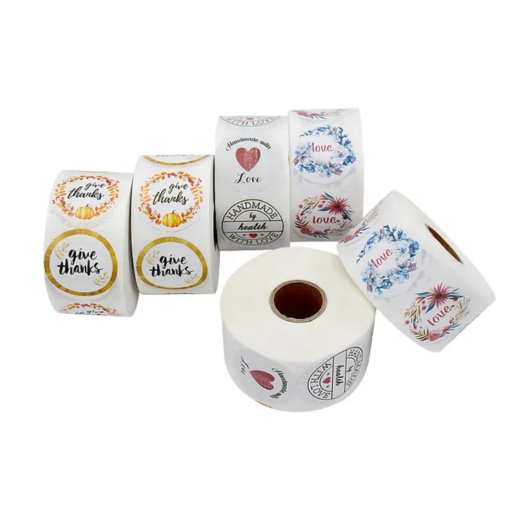 Customized Print logo Paper Packaging Bags Hair Extension Packaging Stickers Labels