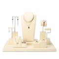 Nice Quality Luxury Beige Jewelry Display Set Window Show Jewelry Case Container