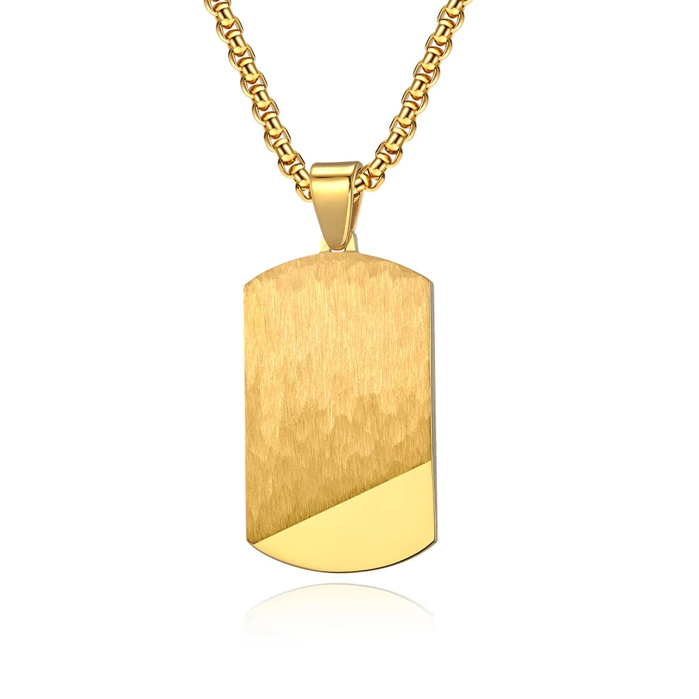 Alin Factory Wholesale Men's Stainless Steel Geometric  Customized Cool Trend Street Style Religious Jewelry